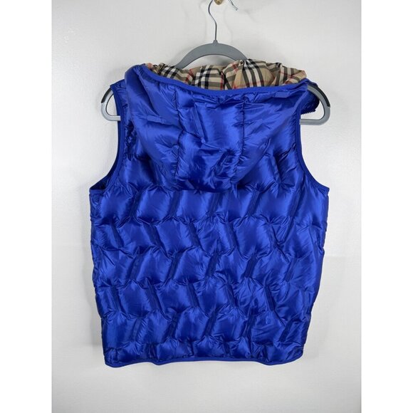 NWT Burberry Kids Quilted Down Vest Hoodie 12 Youth 12Y - Picture 3 of 14
